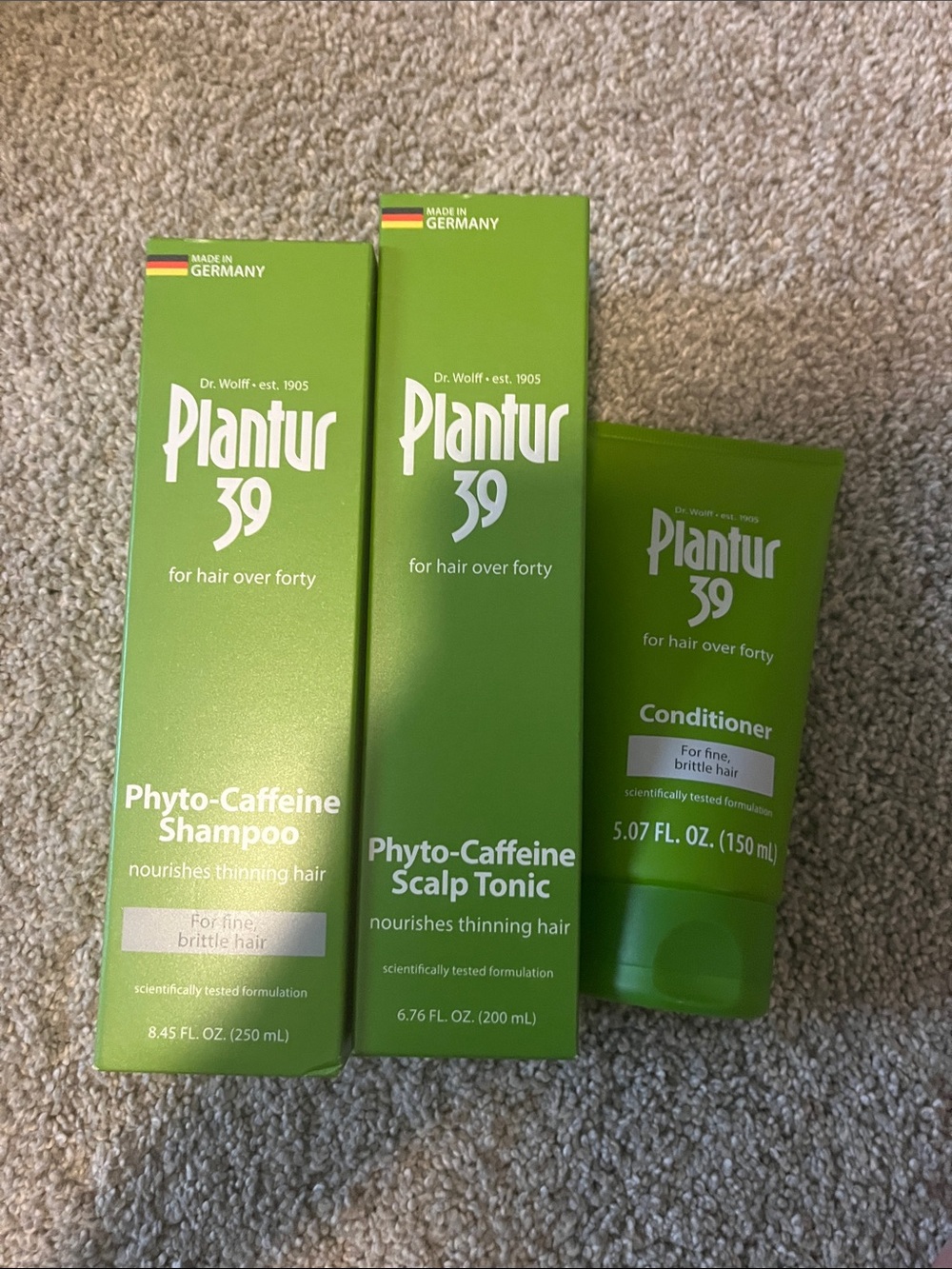 Plantur 39 Phyto-Caffeine Shampoo Conditioner Tonic Thinning Hair Treatment Set